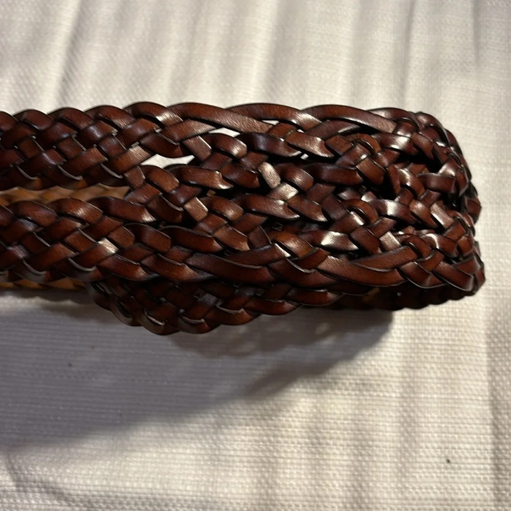 Genuine Leather Double Braided Belt Size XL